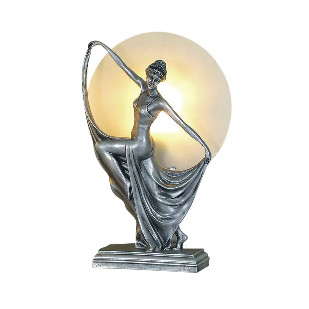 Diana Art Deco Lamp Silver